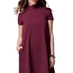 Simply Vera Vera Wang Jacquard Mockneck Dress Medium